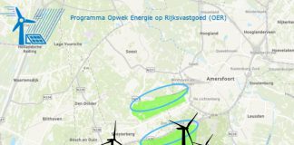 Windturbines langs de A28 bij Soesterberg