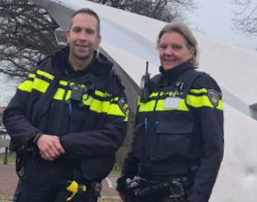 Wijkagenten Soesterberg; Lia Hooijer en Tijs Hammink